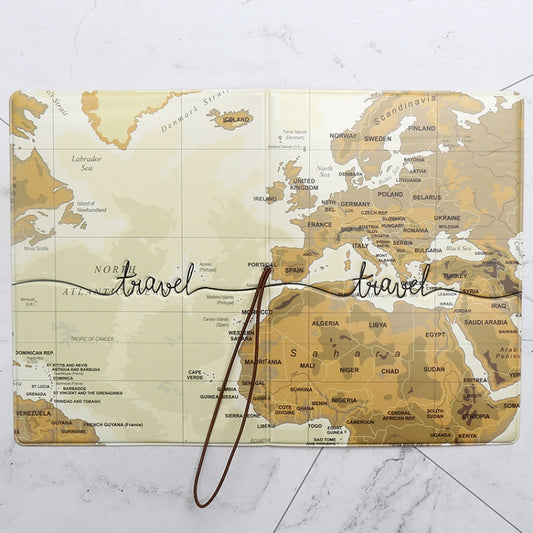 3D Map Passport Cover Travel Abroad Pass Ticket Holder(TR-03) by bashfashion