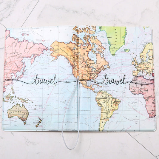 3D Map Passport Cover Travel Abroad Pass Ticket Holder(Ma) by bashfashion