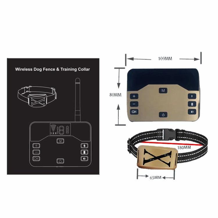 1 Drag 2 Pet Electronic Fence Wireless Stop Barker Outdoor Dog Collar Remote Control Dog Trainer(White) by bashfashion