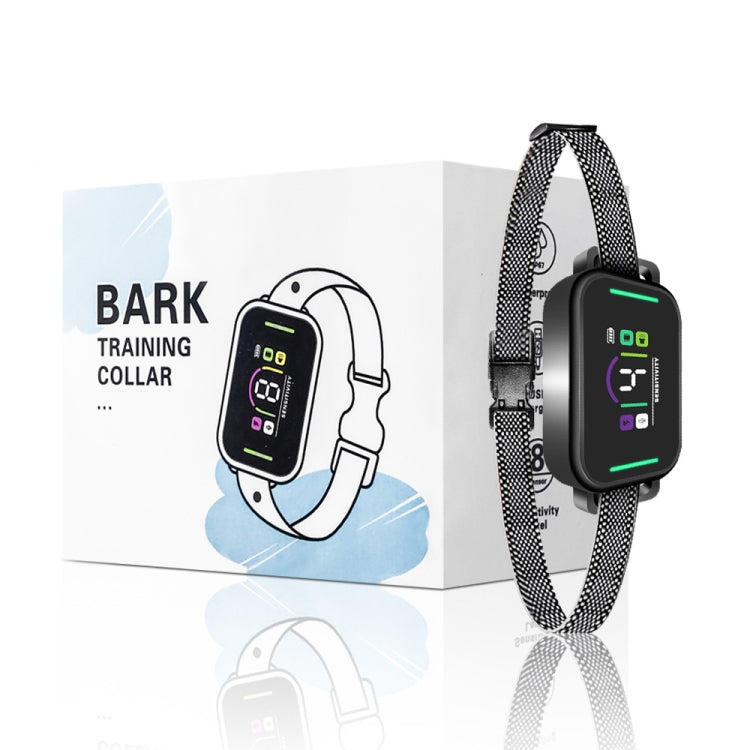 Color Screen Stop Bark Dog Trainer Anti Barking Pet Products(Black) by bashfashion