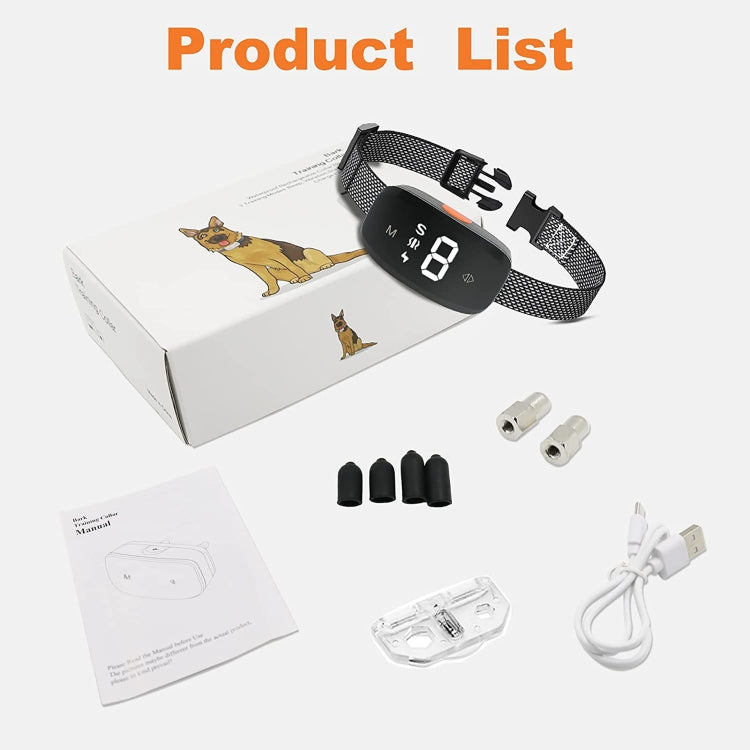 Intelligent Stop Bark Dog Trainer Anti-Barking Pet Supplies(Black) by bashfashion