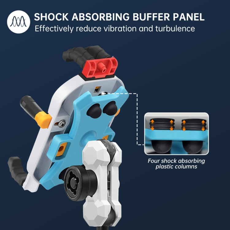 Colorful Motorcycle Shock-absorbing Navigation Mobile Phone Holder(Mirror Mount) by bashfashion