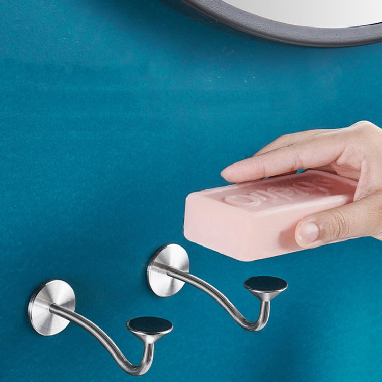 Bathroom Stainless Steel Magnetic Soap Holder Wall Mounted No Hole Soap Hanger(Adhesive-backed) by bashfashion