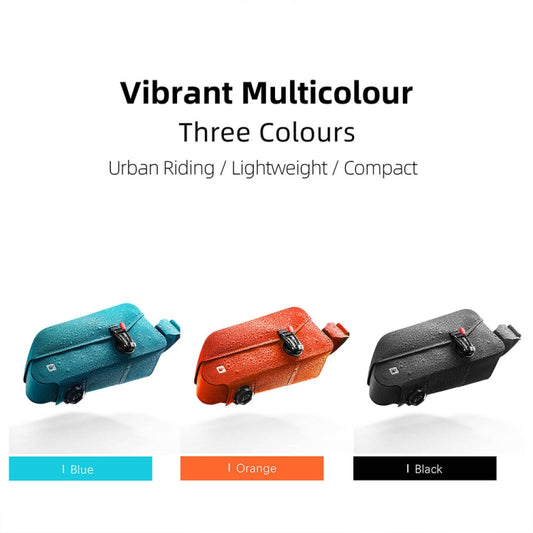 Rhinowalk K33 1.2L Outdoor Cycling Magnetic Waterproof Knob Fixed Bicycle Top Tube Bag(Black) by Rhinowalk