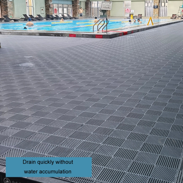 30x30cm Bathroom Floor Mats Non-slip Hydrophobic PVC Hollow Dirt-resistant Foot Mats(Navy Blue) by bashfashion