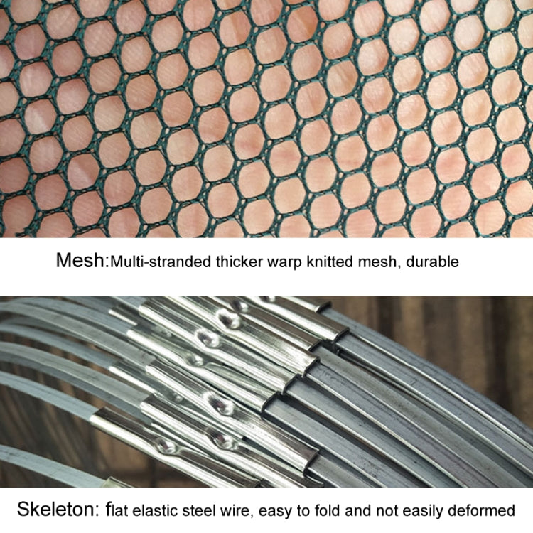 70cm Dual Layer 21 Holes Automatic Folding Round Fishing Cage Hand Throwing Shrimp Fishing Net by bashfashion