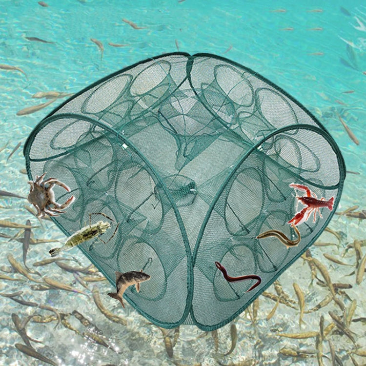 Automatic Folding Fishing Cage Square Fishing Net Shrimp Fishing Gear, Specification: 17 Holes by bashfashion