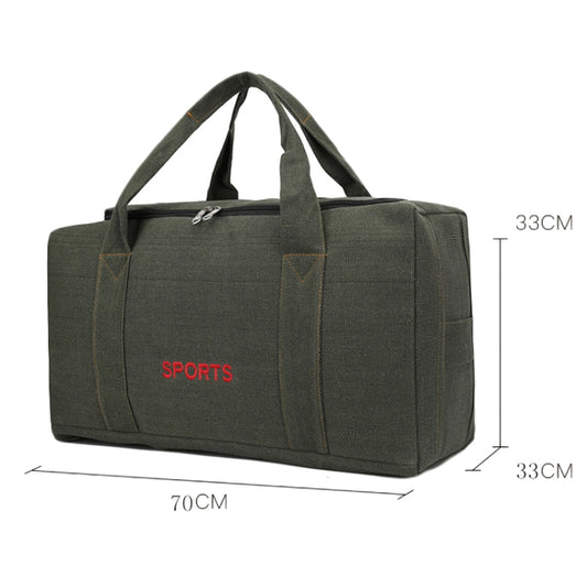 Portable Luggage Bag Canvas Large Capacity Travel Backpack Storage Moving Bag, Size: Plus Large(Green) by bashfashion