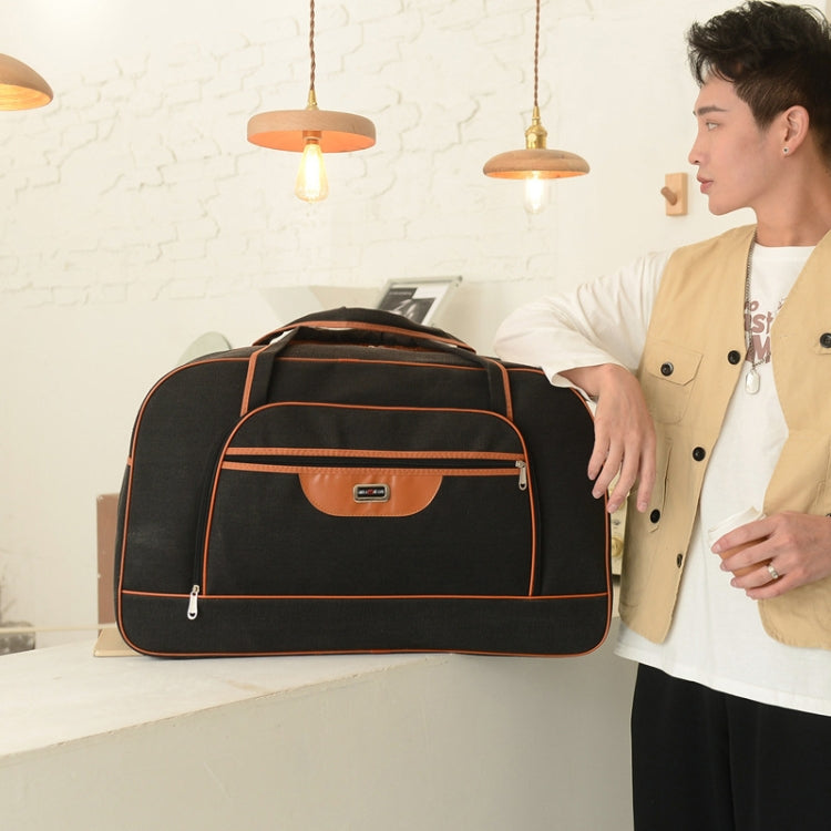 Large Capacity Travel Bag Men Short Trip Handheld Canvas Luggage Bag, Size: Small(Khaki) by bashfashion