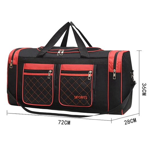 Simple Portable Shoulder Large Capacity Travel Bag Handheld Luggage Bag, Color: Large Black by bashfashion