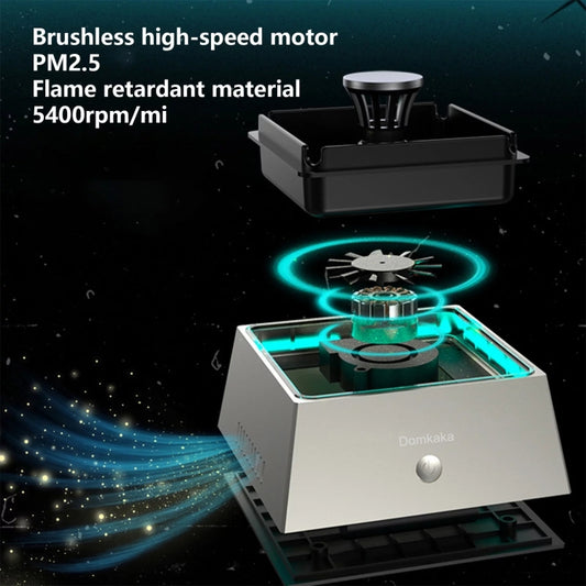 Domkaka TS-20 With Light Model Electronic Ashtray Air Purifier(Silver) by Domkaka