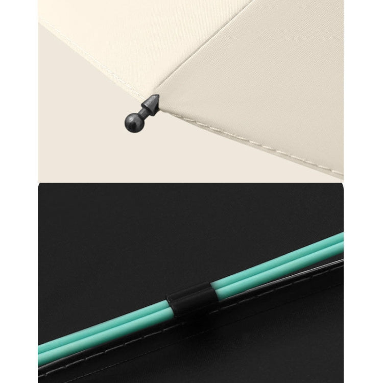 16 Bones Rain Shine Dual Use Automatic Umbrella Wind-resistant Reinforced Sunshade Umbrella(Beige) by bashfashion