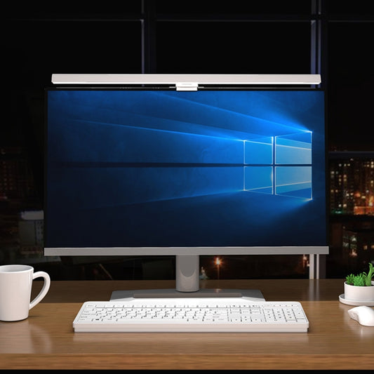 TB-301S 50cm Asymmetric No Video Flash Desk Lamp Timing Dimming Work Monitor Computer Screen Hanging Light(White) by bashfashion