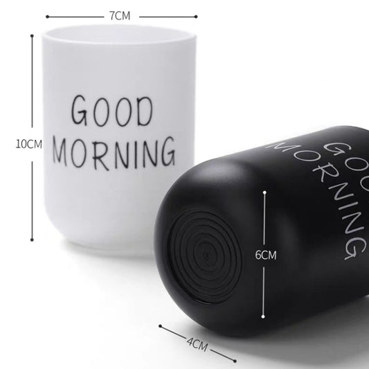 Household Handy Cleaning Mouthwash Cup Couple Washing and Brushing Cup(White) by bashfashion