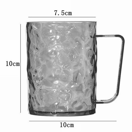 Transparent Water Ripple Mouthwash Cup Household Couple Toothbrush Cup(White) by bashfashion