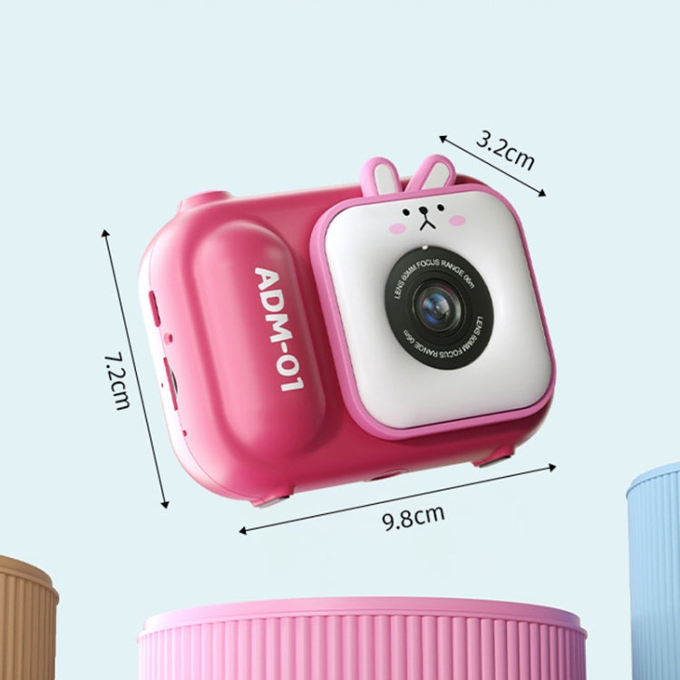 2.4 Inch IPS Screen 48MP Dual Lens Kids Digital Camera Mini Video Camera With 64G TF Card Pink Bunny by bashfashion
