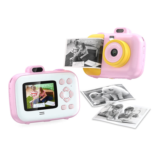 2.4-Inch Smart Digital Kids Thermal Printing Camera With Printing Paper, Color: 503J Pink Fixed Focus by bashfashion