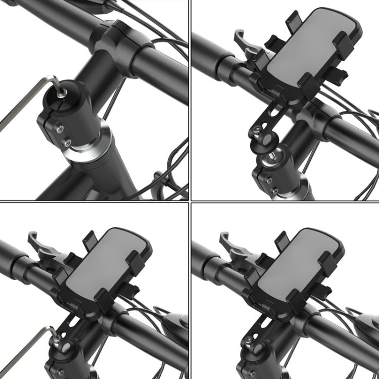 Mountain Road Bicycle Phone Holder Aluminum Alloy Cycling Navigation Bracket(Handlebar Stand Model) by bashfashion