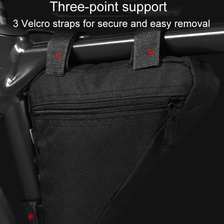 Large Capacity Bicycle Saddle Bag Outdoor Riding Triangle Toolkit(All Black) by bashfashion