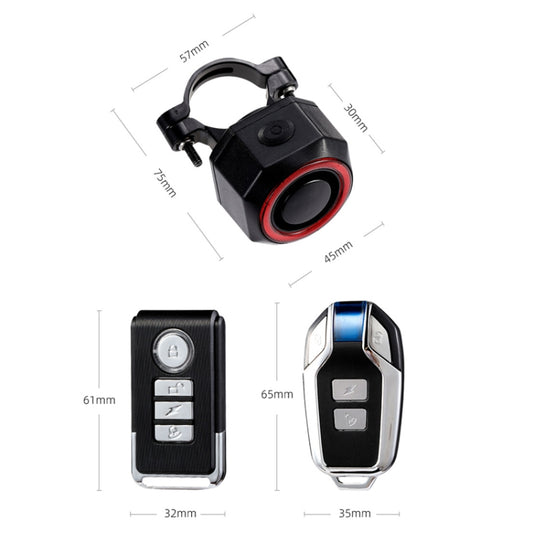 Bicycle Smart Taillight Anti-theft Alarm Brake Warning Light, Model: WL09C Remote Control by bashfashion