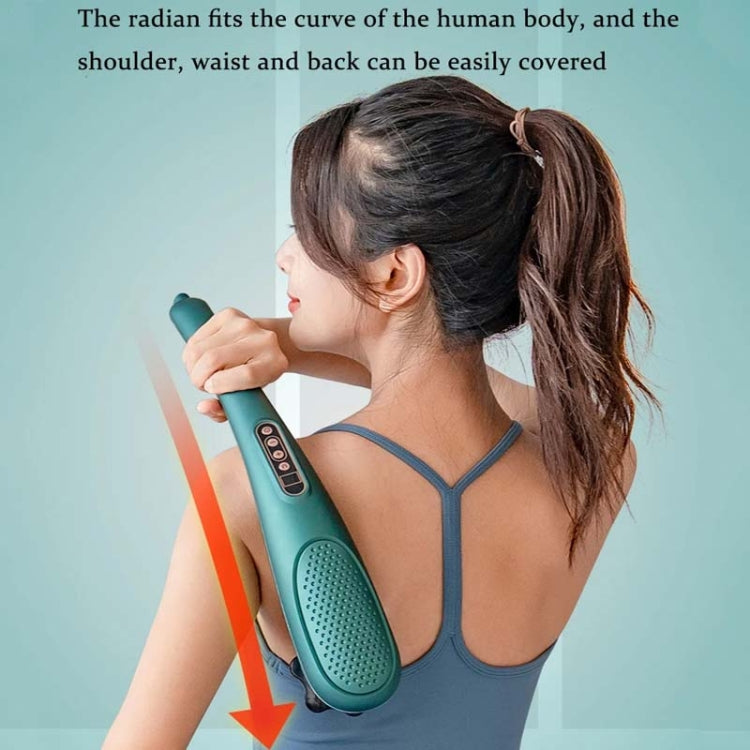 6 In 1 Handheld Body Massager 15 Modes Heating Vibration Massage Stick(Green) by bashfashion