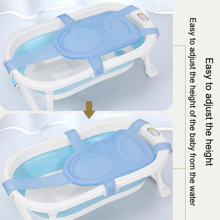 Baby Bath Tub Bathing Support Net Stand Newborn Non-Slip Suspended Shower Mat, Style: 5 Buckle Blue by bashfashion