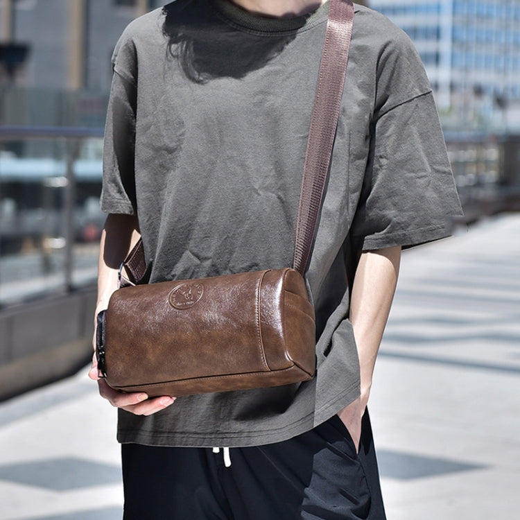 WEIXIER D519 Men Large Capacity Waterproof Crossbody Bag Casual Single Shoulder Backpack(Black) by WEIXIER