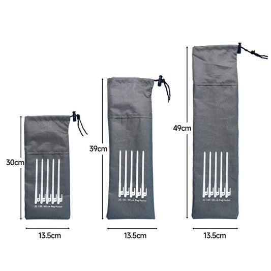 L 40cm Ground Spike Storage Bag Outdoor Camping Accessories Portable Handheld Storage Bag by bashfashion