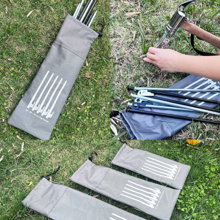 L 40cm Ground Spike Storage Bag Outdoor Camping Accessories Portable Handheld Storage Bag by bashfashion