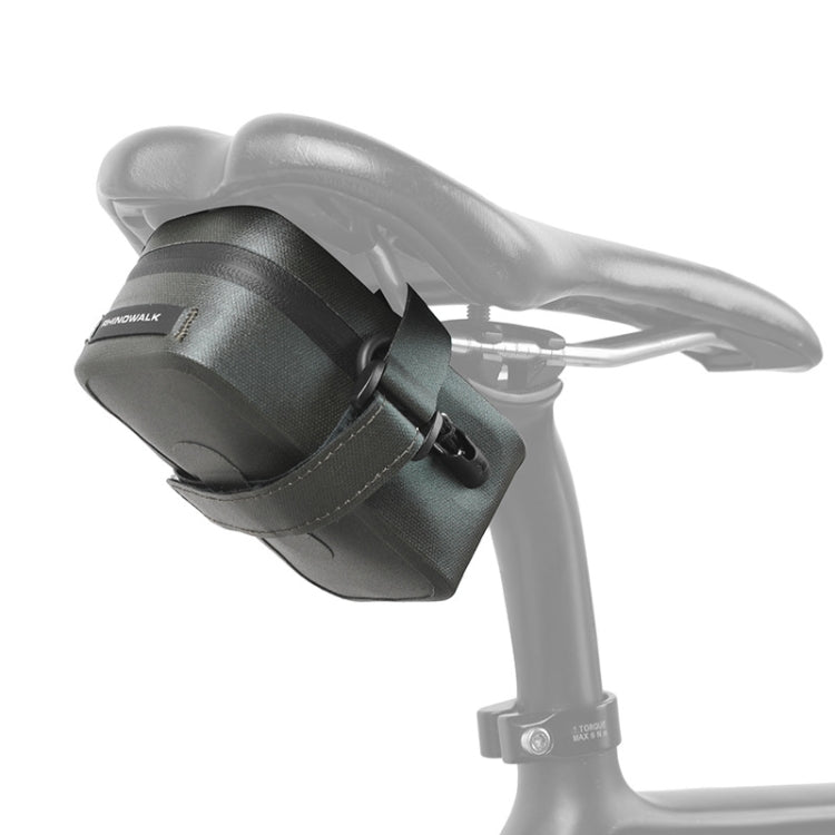 Rhinowalk RK5200 0.39L Bicycle Lightweight Waterproof Tail Bag Outdoor Cycling TPU Saddle Bag(Black) by Rhinowalk