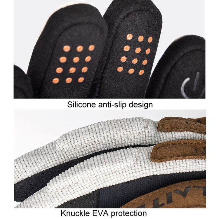 SULAITE Motorcycle Riding Breathable Conductive Touch Screen Full Finger Gloves, Size: M(Black) by SULAITE