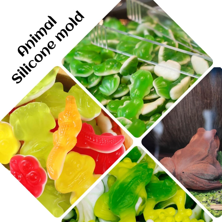 70-Cavity Mini Frog Snail Gecko Silicone Molds For Making Pet Treats, Fondant, Cake, Chocolate, Candy, and Cookies(Green) by bashfashion