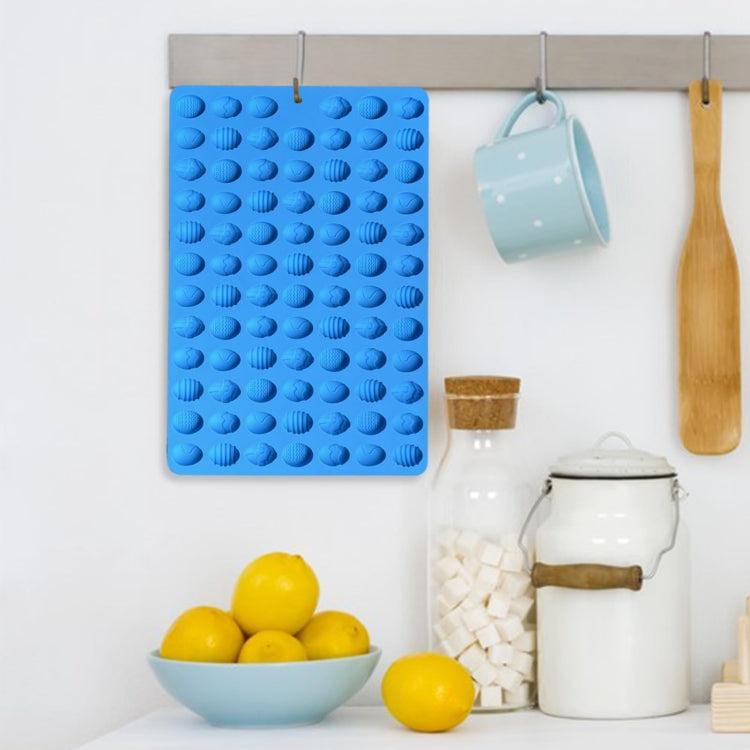 83-Cavity Mini Easter Egg Silicone Molds For Making Pet Treats, Fondant, Cake, Chocolate, Candy, And Cookies(Blue) by bashfashion