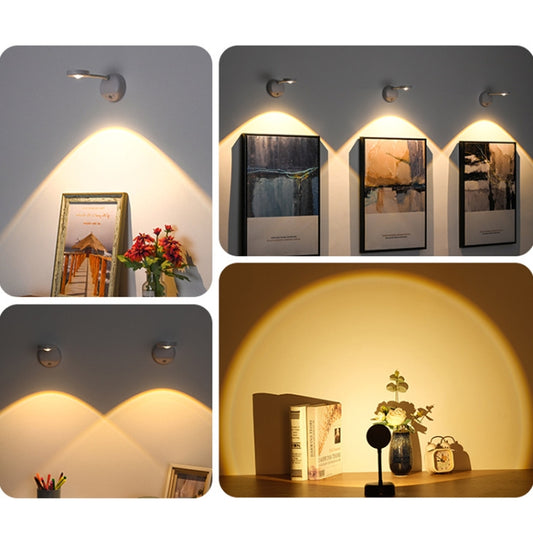 Rechargeable LED Motion Sensor Wireless Spotlight Dimmable Picture Light 2000mAH(White) by bashfashion