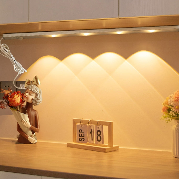 220V CN Plug Motion Sensor Wardrobe Cabinet Lamp LED Light Bar, Spec: White 80cm by bashfashion
