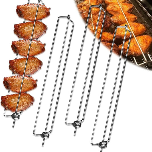 1pcs 304 Stainless Steel Outdoor Barbecue Chicken Wing Fork Grill BBQ Grill Tools by bashfashion
