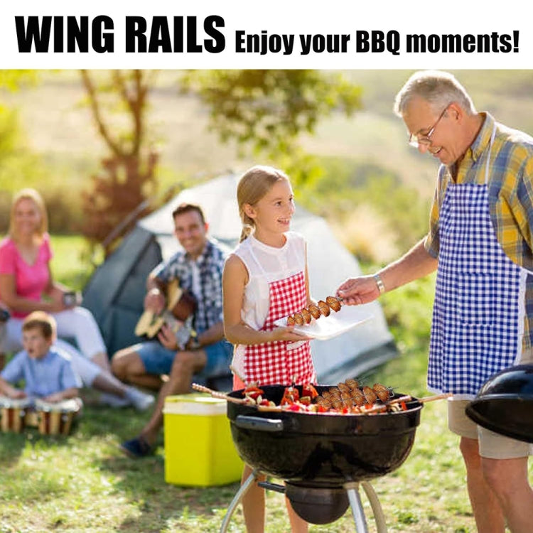 1pcs 304 Stainless Steel Outdoor Barbecue Chicken Wing Fork Grill BBQ Grill Tools by bashfashion