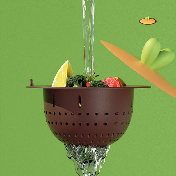 Kitchen Sink Drainage Mesh Household Anti Clogging Residue Strainer(Dark Brown) by bashfashion