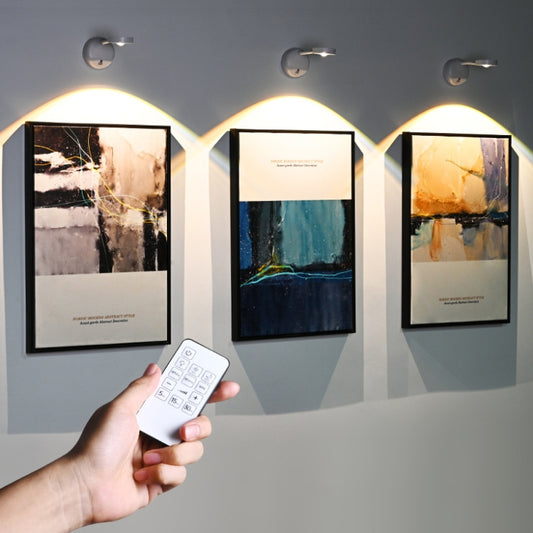 Rechargeable LED Motion Sensor Wireless Spotlight With Remote Control 1200mAH Black by bashfashion