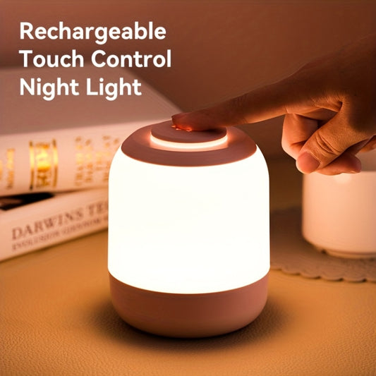 Rechargeable Touch Control LED Night Light Bedside Lamp PRO Version 4000mAh White by bashfashion