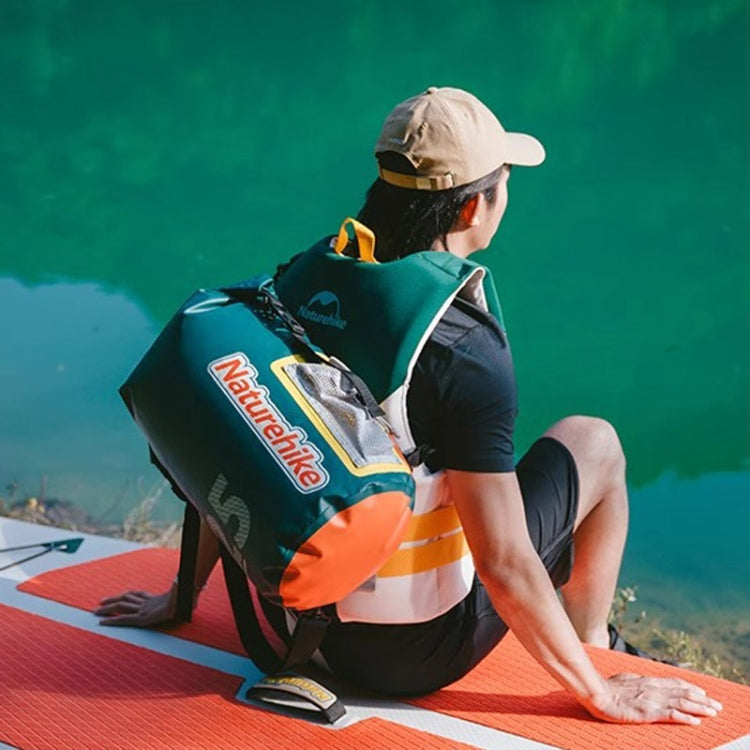 Naturehike Rafting Waterproof Bag Dry Wet Separate Shoulder Bag Outdoor Swimming Pack, Color: 15L White by Naturehike