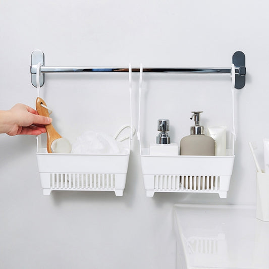 Household Bathroom Hanging Drainage Hanger Kitchen Multifunctional Stackable Basket(White) by bashfashion