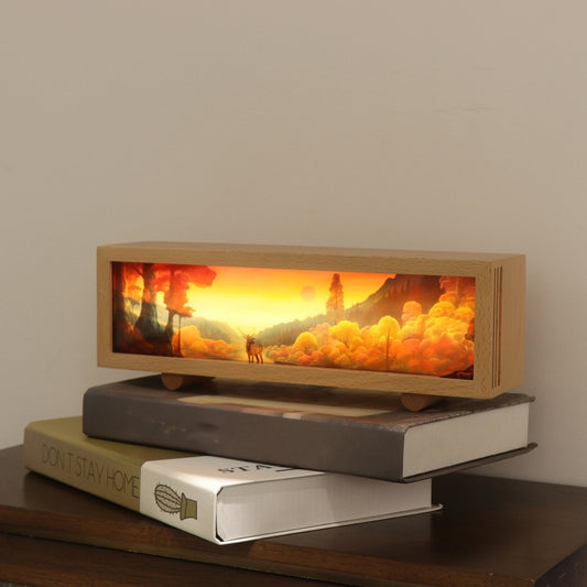 Bluetooth Music Wooden Acrylic Atmosphere Lightbox Decoration Painting Night Light by bashfashion