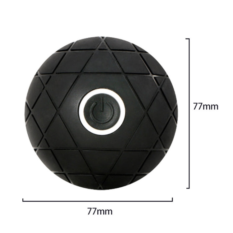 3D Vibrating Yoga Ball Muscle Relaxation Massage Fitness Ball Rechargeable Handheld Silicone Massage Ball(Black) by bashfashion