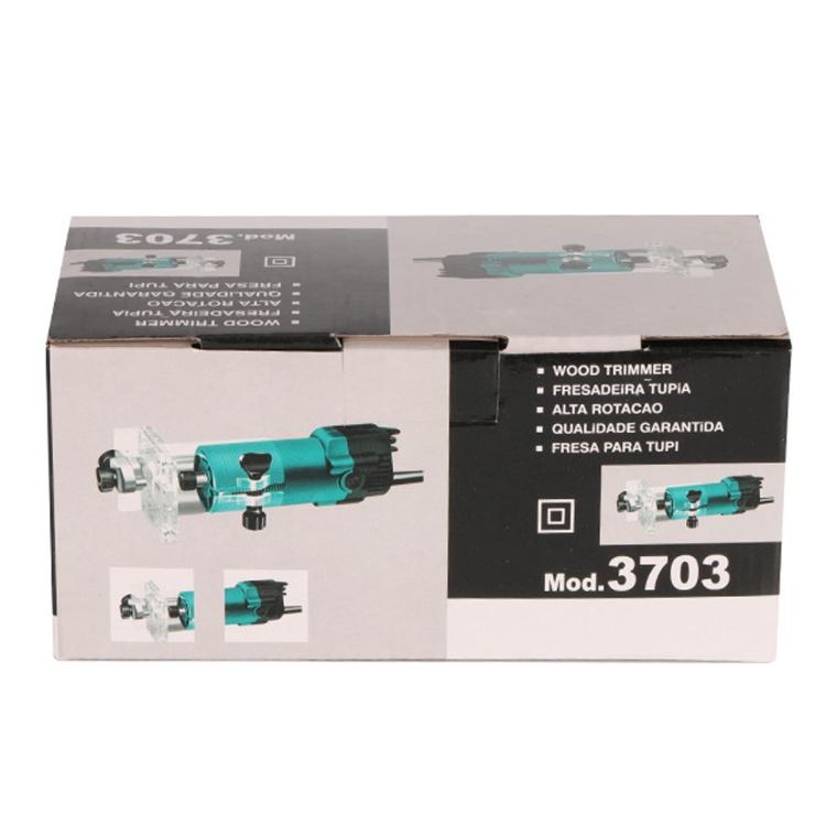 MOYI Aluminum Body Multifunctional Small Electric Woodworking Carving Slotting Trimming Machine, Specifications: 15 Milling Cutters US Plug by bashfashion