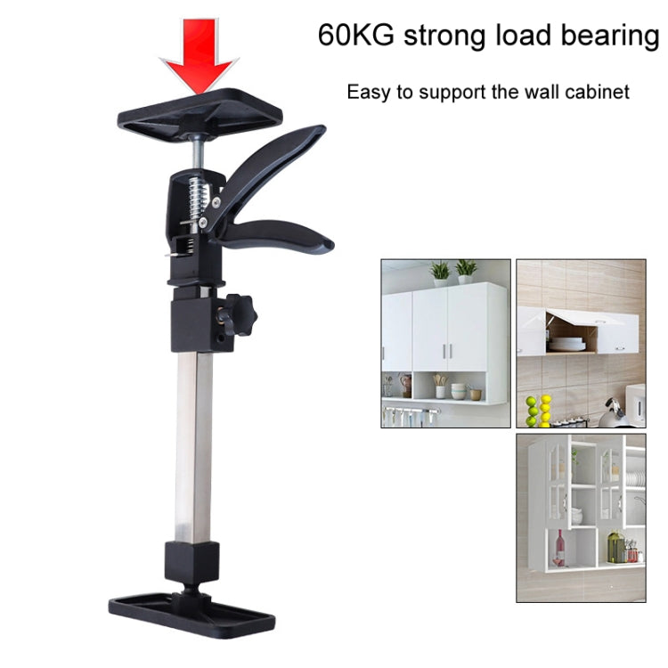 Carpenter Telescopic Decoration Support Pole Cabinet Installation Hoisting Lifting Bracket(Black) by bashfashion