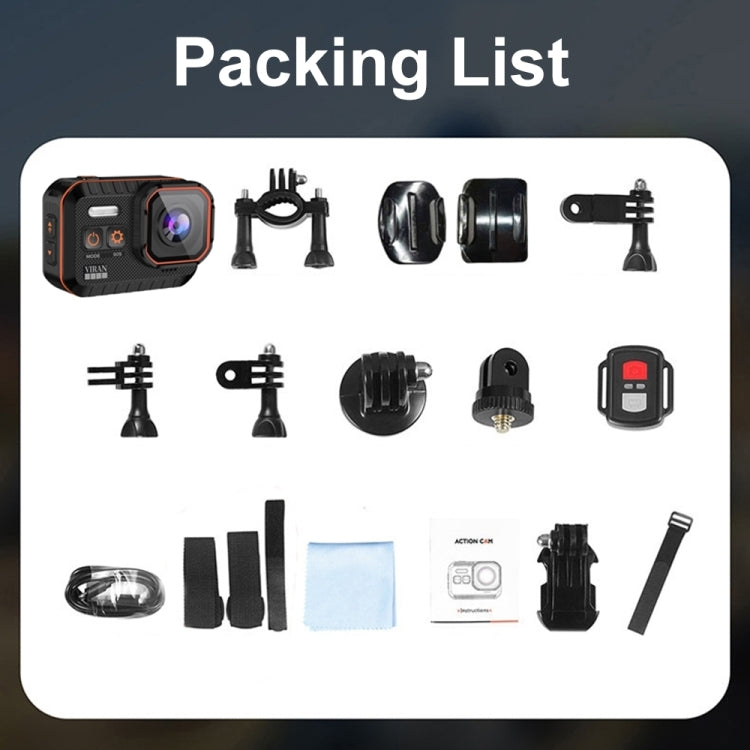 SC002 4K/60FPS IP68 Waterproof WiFi HD Mini Outdoor Sports Diving Camera, Color: Black+128G by bashfashion