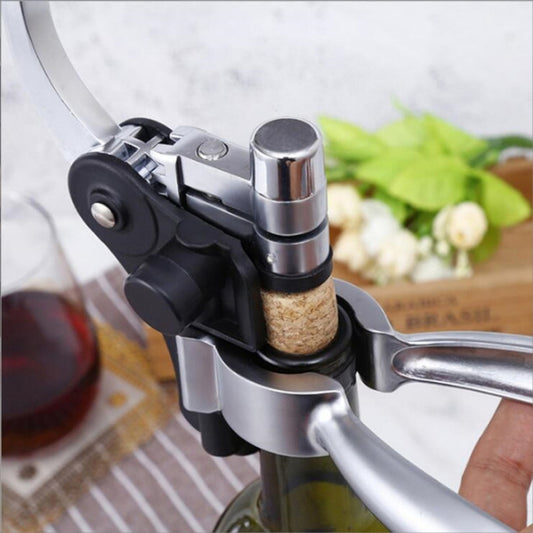 Wine Opener Corkscrew Household Zinc Alloy Manual Bottle Opener, Color: Silver by bashfashion