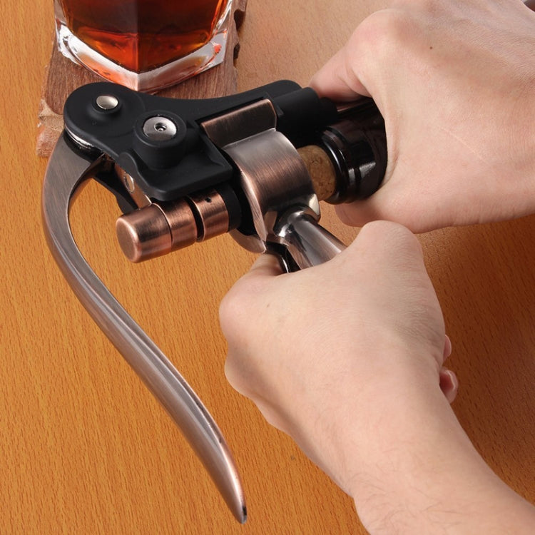 Wine Opener Corkscrew Household Zinc Alloy Manual Bottle Opener, Color: Silver by bashfashion