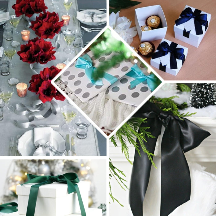 2.5cm X 91m Polyester Ribbon Gift Packaging Cake Wedding Decoration Ribbon, Color: Green 580 by bashfashion